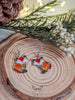 Handmade Stained glass inspired cute fox earrings - 13th Psyche