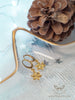 Handmade Stainless steel snowflake gold huggie hoop earrings - 13th Psyche