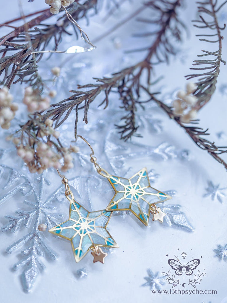 Snowflake Earrings For Women Black Bow Earrings Ribbon Earrings
